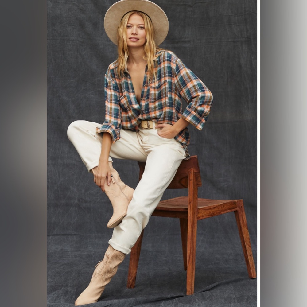 Anthropologie plaid button down